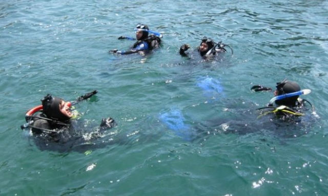 Grupo de buceadoternera
